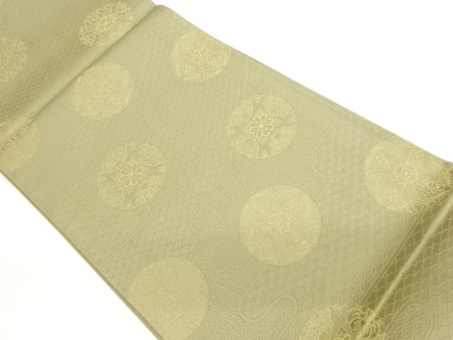 JAPANESE FUKURO OBI / WOVEN FLOWER CREST
